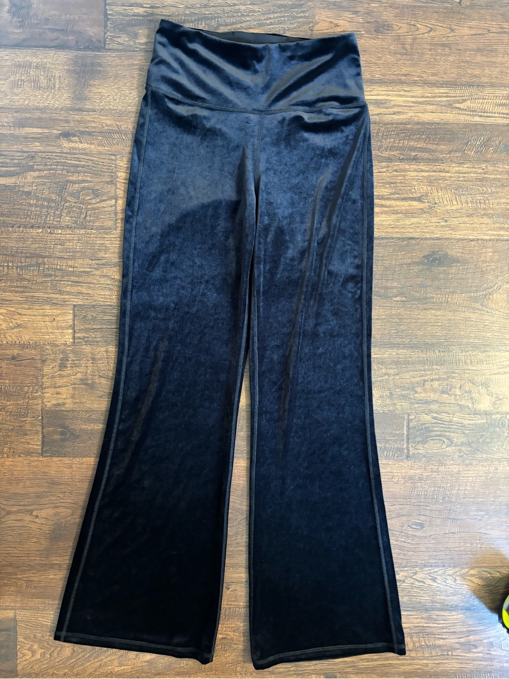 Black Athleta Elation Velvet Flare Pants Size Small